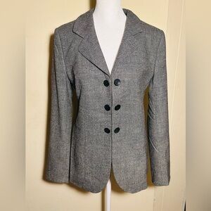 Zanella jacket, Size 8, subtle black & white tweed